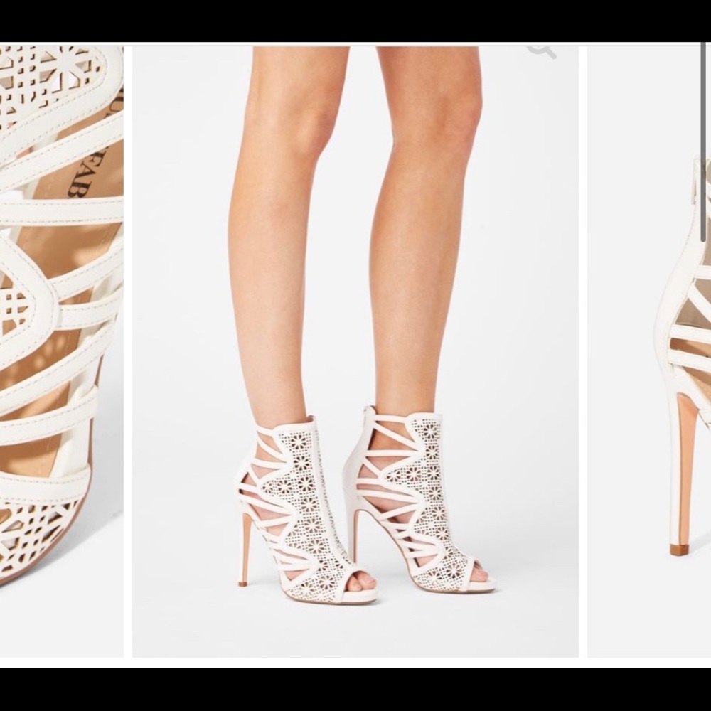 White Dressy Heeled Sandals